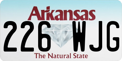 AR license plate 226WJG