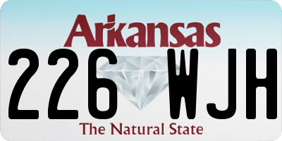 AR license plate 226WJH