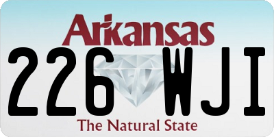 AR license plate 226WJI