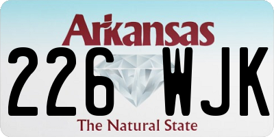 AR license plate 226WJK