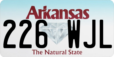 AR license plate 226WJL