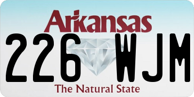 AR license plate 226WJM