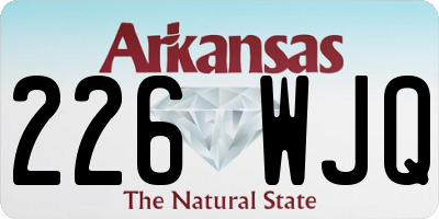 AR license plate 226WJQ