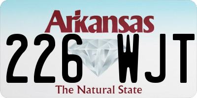 AR license plate 226WJT