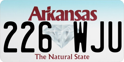 AR license plate 226WJU