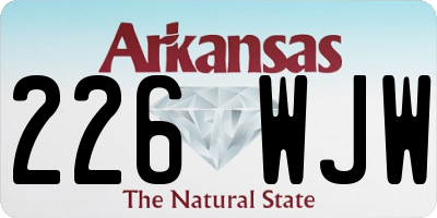 AR license plate 226WJW