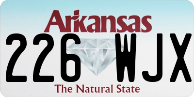AR license plate 226WJX