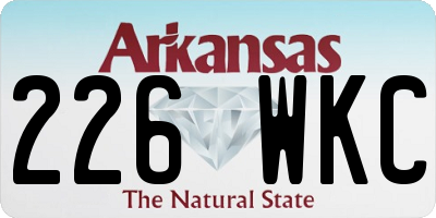AR license plate 226WKC