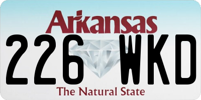 AR license plate 226WKD