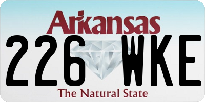 AR license plate 226WKE
