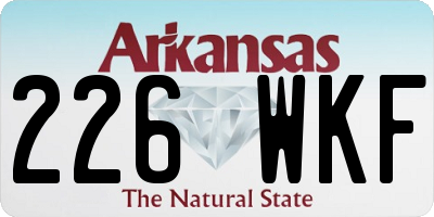 AR license plate 226WKF