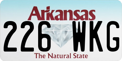 AR license plate 226WKG