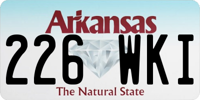 AR license plate 226WKI
