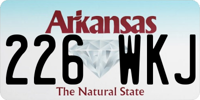 AR license plate 226WKJ