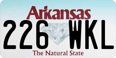 AR license plate 226WKL