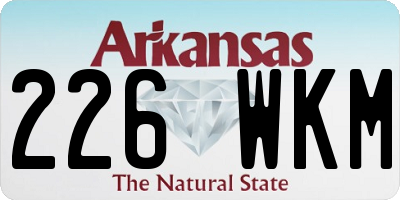 AR license plate 226WKM