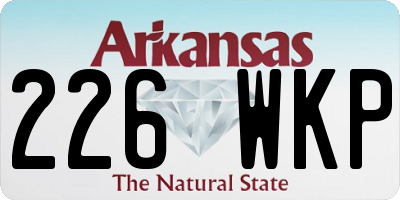 AR license plate 226WKP
