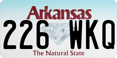 AR license plate 226WKQ