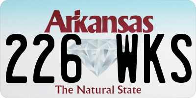 AR license plate 226WKS