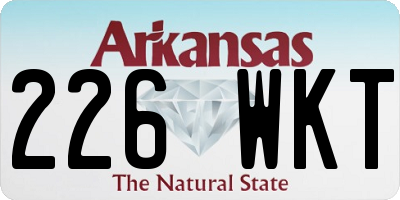 AR license plate 226WKT