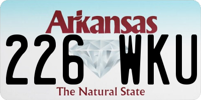 AR license plate 226WKU