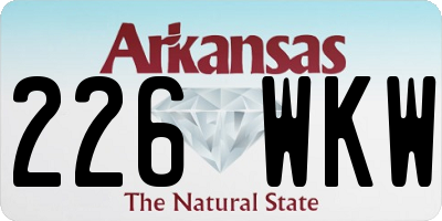 AR license plate 226WKW