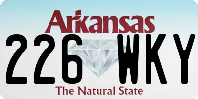AR license plate 226WKY