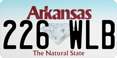 AR license plate 226WLB