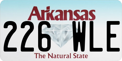 AR license plate 226WLE