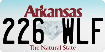 AR license plate 226WLF