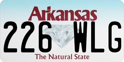 AR license plate 226WLG
