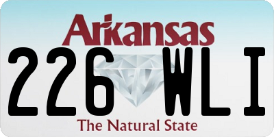 AR license plate 226WLI