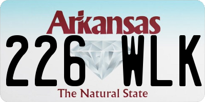 AR license plate 226WLK