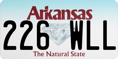 AR license plate 226WLL
