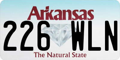 AR license plate 226WLN