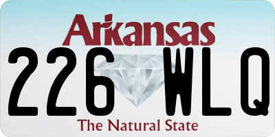 AR license plate 226WLQ