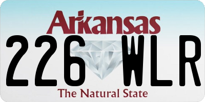 AR license plate 226WLR