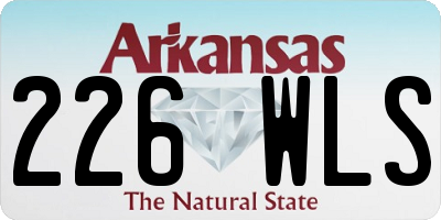 AR license plate 226WLS