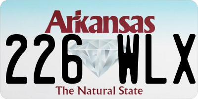 AR license plate 226WLX