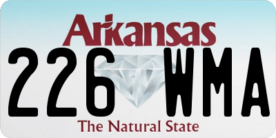 AR license plate 226WMA
