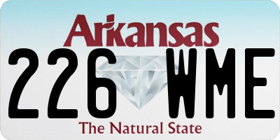 AR license plate 226WME