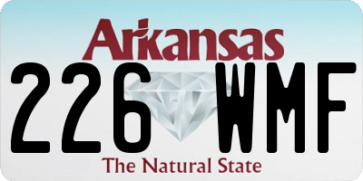 AR license plate 226WMF