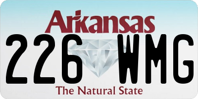 AR license plate 226WMG