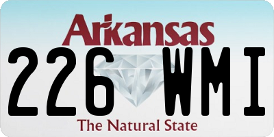AR license plate 226WMI