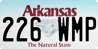 AR license plate 226WMP