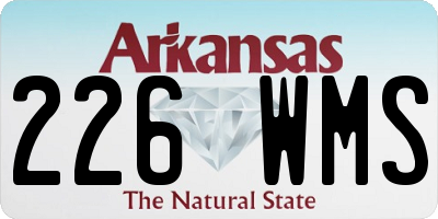 AR license plate 226WMS