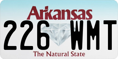 AR license plate 226WMT