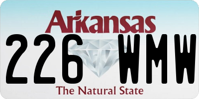 AR license plate 226WMW