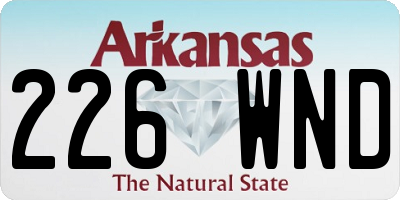 AR license plate 226WND
