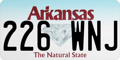 AR license plate 226WNJ